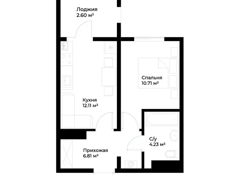 Сотилади 1 хонали квартира, 36 м², 13/16 қават — Мирзо Улуғбек тумани