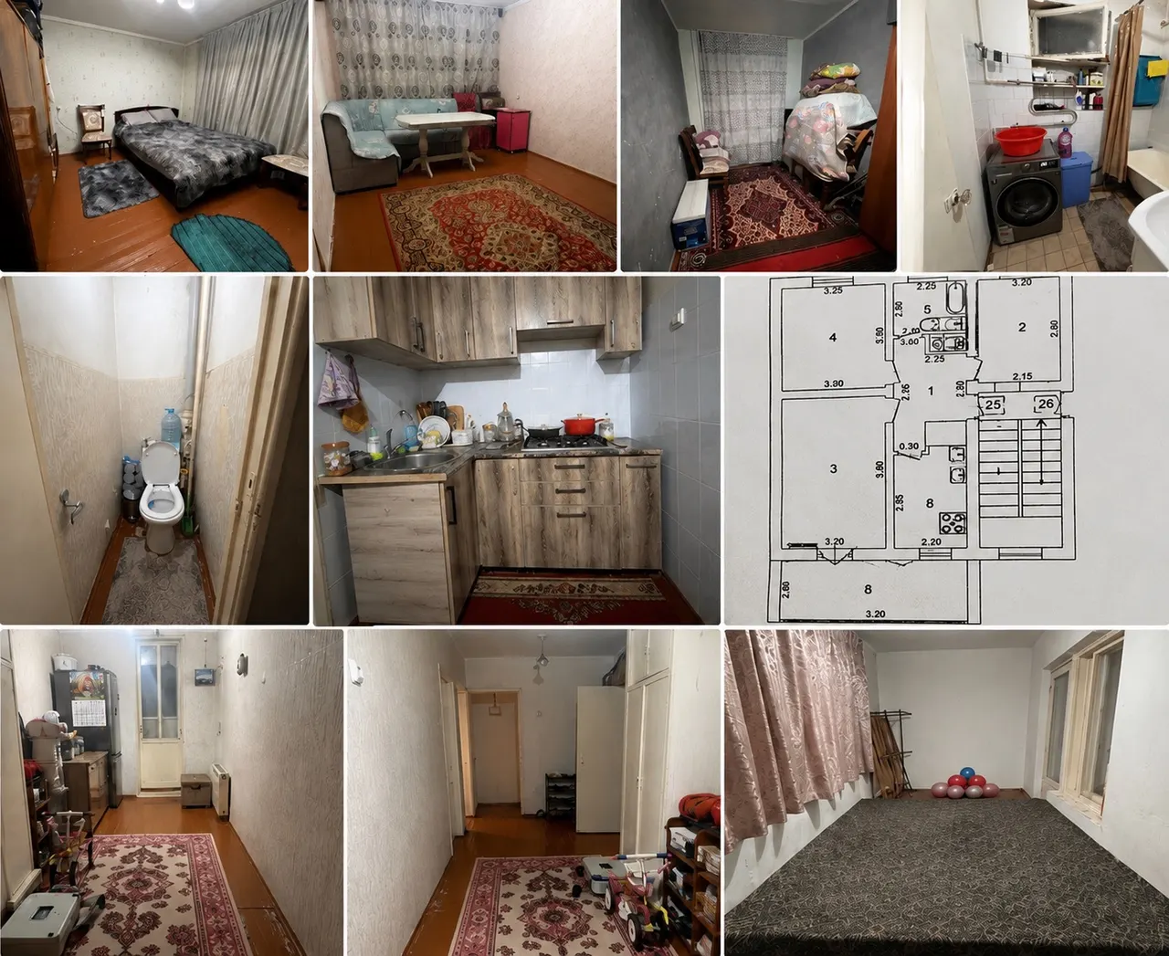 Продаётся 3-комнатная квартира, 67 м², 1/4 этаж — Янгихаётский район