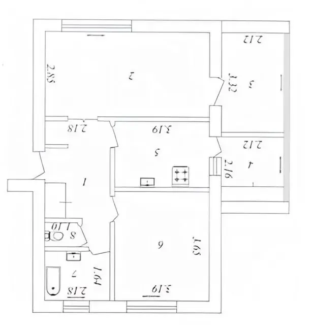 Sotiladi 2 xonali kvartira, 58 m², 4/4 qavat — Mirzo Ulugʻbek tumani