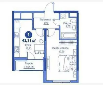Sotiladi 2 xonali kvartira, 42.7 m², 4/15 qavat — Mirzo Ulugʻbek tumani
