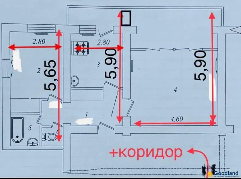 Продаётся 2-комнатная квартира, 59 м², 7/9 этаж — Мирзо-Улугбекский район