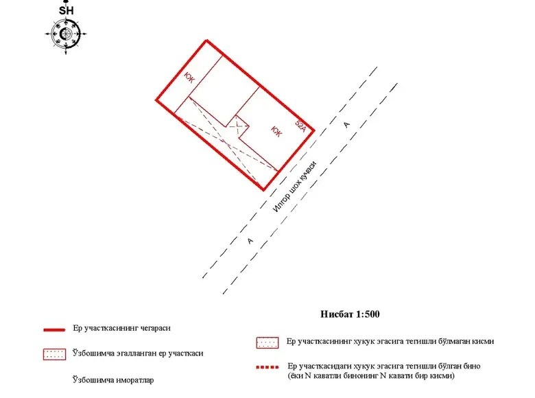 Сотилади 6 хонали ҳовли уй, 4 сотих, 405 м² — Яшнобод тумани