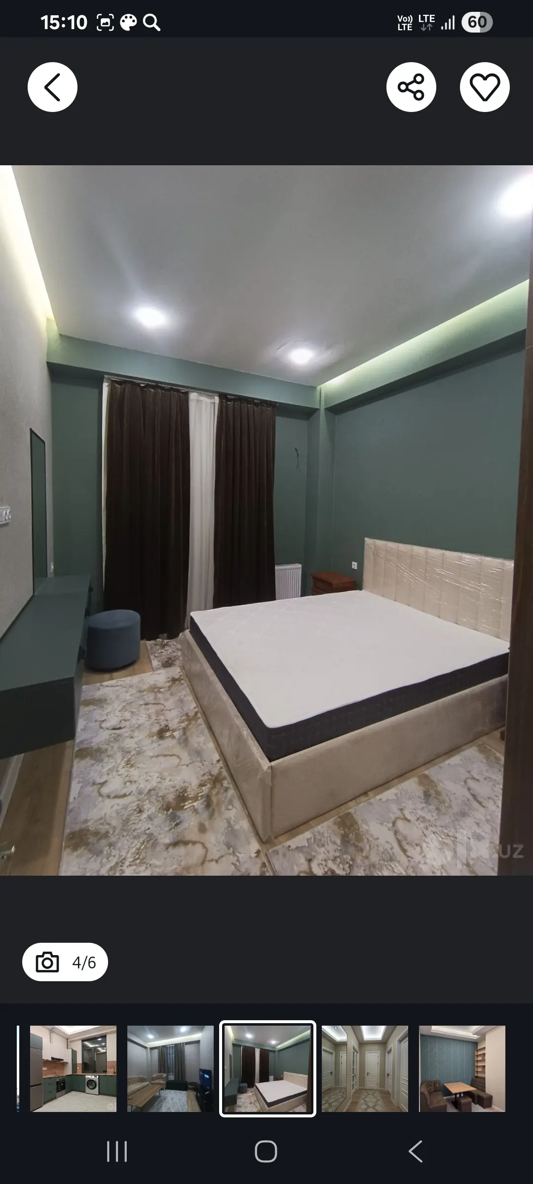 Ижарага берилади 2 хонали квартира, 62 м², 7/12 қават — Шайхонтоҳур тумани