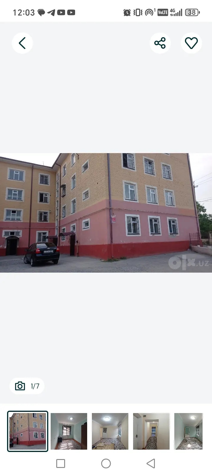 Продаётся 2-комнатная квартира, 56 м², 2/4 этаж — Ферганская область