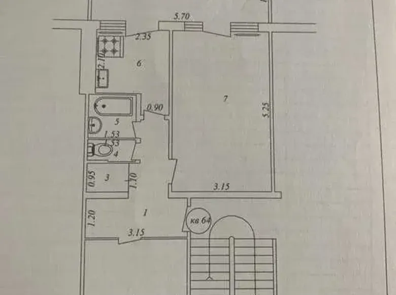 Сотилади 2 хонали квартира, 57 м², 2/4 қават — Шайхонтоҳур тумани