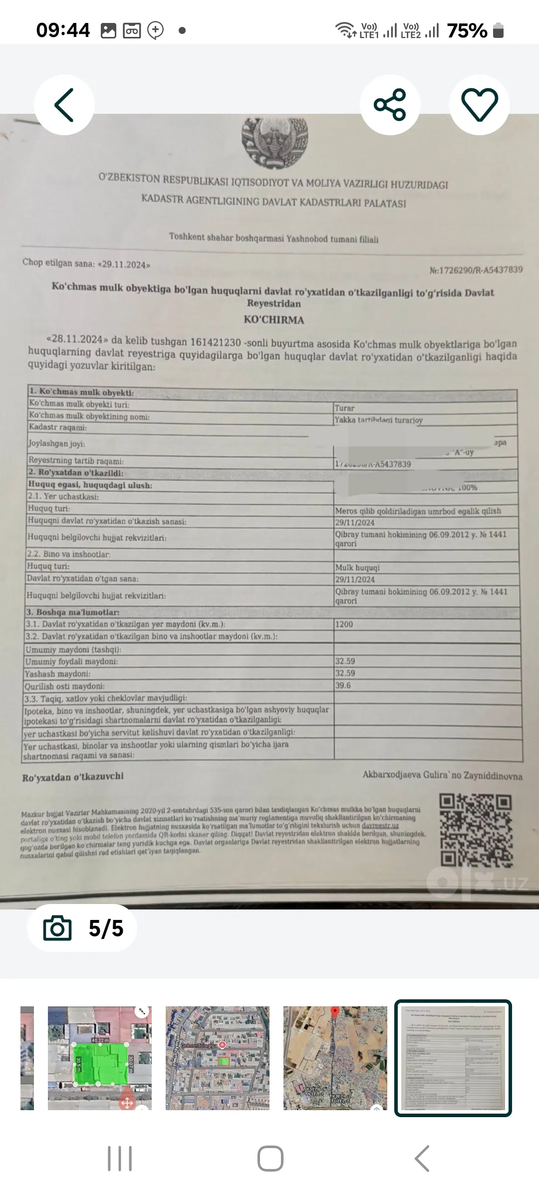 Sotiladi yer uchastkasi, 12 sotix — Yashnobod tumani