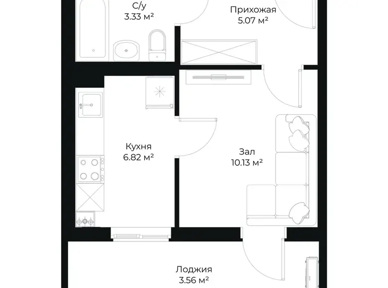 Сотилади 1 хонали квартира, 29 м², 8/16 қават — Яшнобод тумани