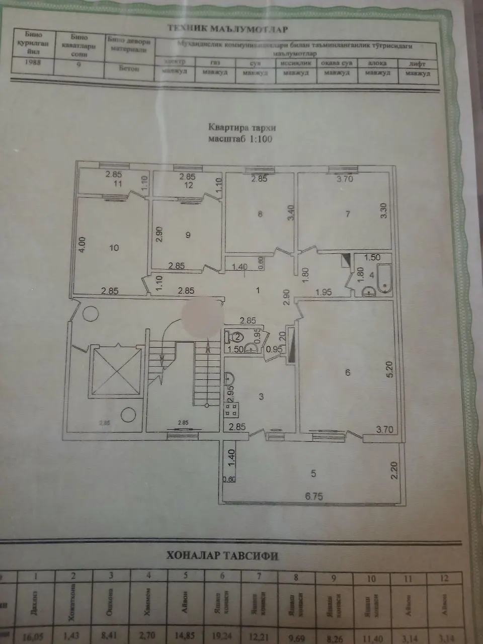 Sotiladi 5 xonali kvartira, 115 m², 2/9 qavat — Mirobod tumani