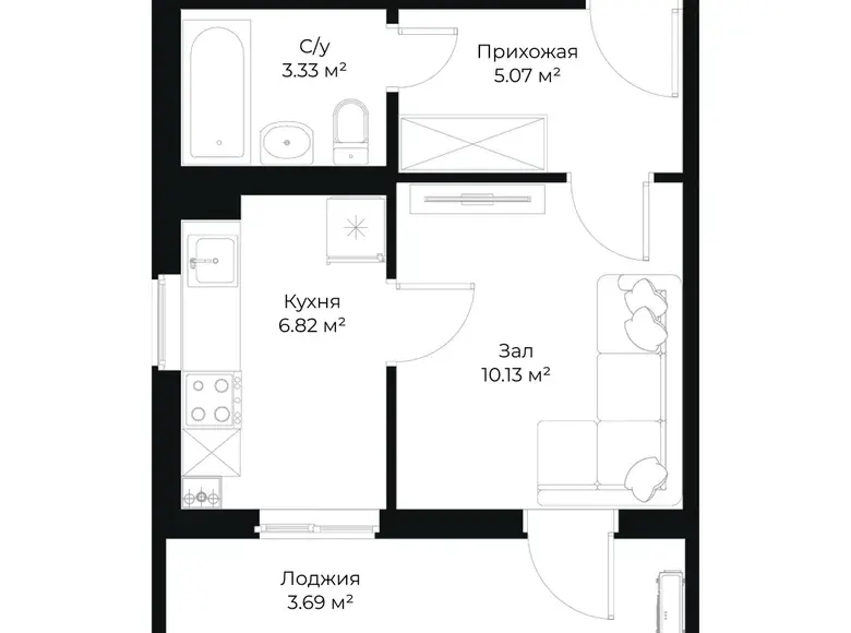 Сотилади 1 хонали квартира, 29 м², 14/16 қават — Яшнобод тумани