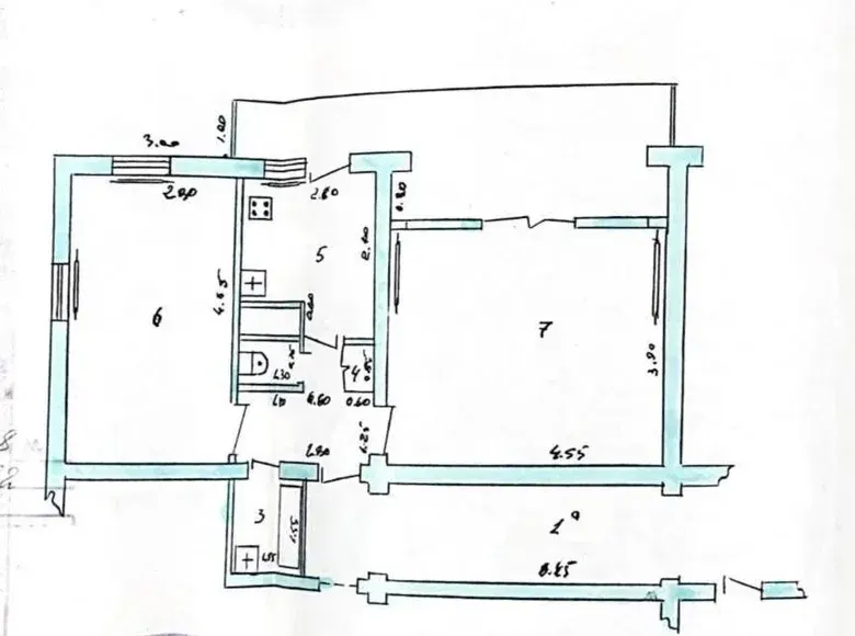 Sotiladi 2 xonali kvartira, 60 m², 8/9 qavat — Mirzo Ulugʻbek tumani
