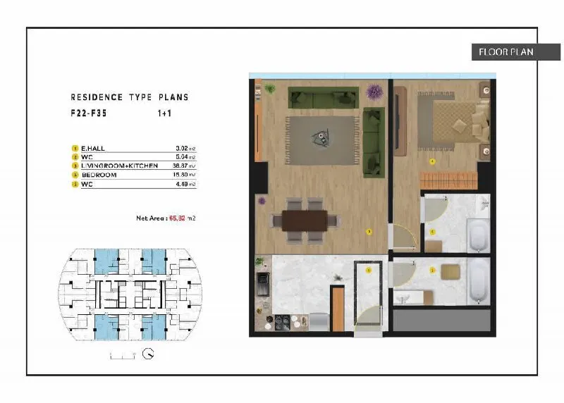 Сотилади 2 хонали квартира, 63 м², 42/44 қават — Яккасарой тумани